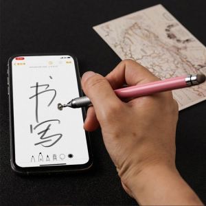 2 In 1 Multifunction Fine Point Touch Screen Metal Capacitive Stylus Pen For iPhone iPad Smart Phone CellPhone Tablet PC