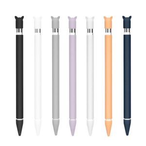 Cute Cat Ear Anti-scroll Silicone Protective Pouch Cap Holder Nib Cover Protective case Skin For Apple Pencil for ipad Pencil