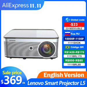 Lenovo Smart 1080P Full HD LED Projector L5 450ANSI lumens LCD Android 6.0 side Projection HIFI Speaker Office Beamer Projector