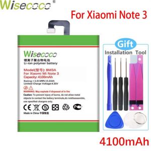 WISECOCO 4100mAh BM3A Battery For Xiaomi Mi Note 3 Mobile Phone In Stock High Quality Battery+Tracking Number