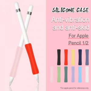 Stylus Cover Silicone Protective Sleeve Wrap For Apple Pencil 1/2 Shockproof Anti-scratch Non Slip ​Touch Screen Pen Grip Case