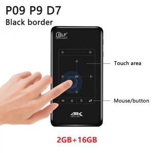 MINI Projector P09 P9 D7 2G+16G Built-in Android 9.0 WIFI2.4G/5G 4000mAH Battery Portable Projector support 4K 1080P