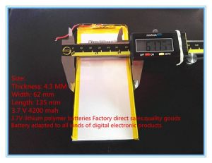 for tablet rechargeable batteries 3.7 V tablet battery mah electronic product built-in 4362135-4200MAH