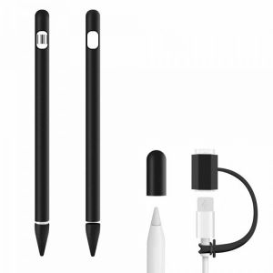 4 in 1 Adapter Anti Lost Pencil Silicone Case For Apple Pencil 1 Case Portable For Apple Pencil 1 Stylus Pen Holder