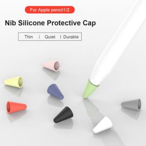 8pcs Silicone Replacement Pen Tips Case for Apple Pencil 1 2 Touchscreen Stylus Pen Tip Nib Protective Cover Skin