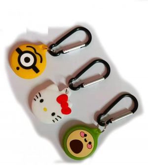 Cute AirTag case 3 Pack 2021，Soft silione AirTag Finder Protective Cover with Keychain for AirTags Finder Keychain Accessory for