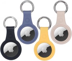 FunreemaG Case Compatible with Apple AirTag Finder 2021,[4 Pack] Silicone Protective Holder Cover for AirTag Tracker, Anti-Lost Ac