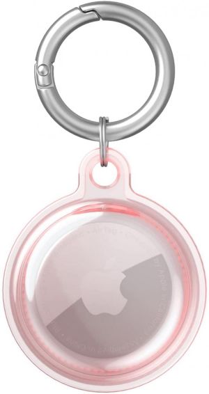 Valkit Compatible with AirTags Case, Clear Soft TPU AirTags Keychain Cover with Anti-Lost Ring Holder Accessories Protective Skin 