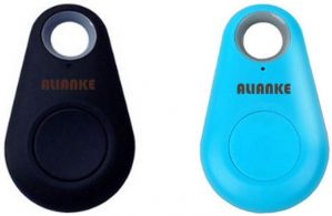Alianke Black+Blue Smart GPS Tracker, Key Finder, Locator, Wireless Anti-Lost Alarm Sensor Device, Used for Phone, Keychain, Walle