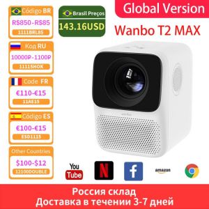 Projector Wanbo T2 MAX Projector 4K Global Version Led Mini Projector Portable Wifi Lcd Full Hd 1080P Correction Home Theater