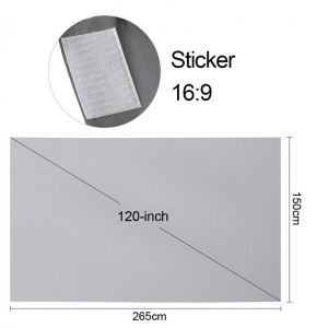 Fast Delivery! 80 100 120inch 16:9 Projector Screen HD Frameless Video Projection Screen Foldable Wall Mounted for Home Office