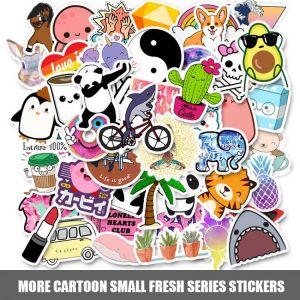 Tablet Decals 50 PCS Cartoon Simple Cute Stickers For Children Toy Waterproof Sticker to DIY Laptop Bicycle Helmet Car Decals