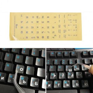 Russian Transparent Keyboard Stickers Letters for Laptop Notebook Computer PC