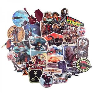 R1163 Ransitute 30pcs/set Back To The Future Movie Scrapbooking Stickers Decal For Guitar Laptop Car Fridge Graffiti Sticker
