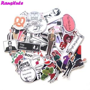 R274 46pcs/set The Office Sticker Motorcycle And Suitcase Laptop Sticker Skateboard Sticker Mobile Phone Decoration Decal