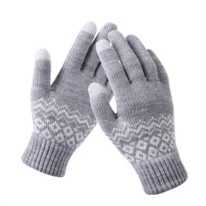 Women's Cashmere Knitted Winter Gloves Cashmere Knitted Women Autumn Winter Warm Thick Gloves Touch Screen Skiing Gloves