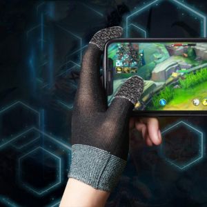 Non-slip Gaming Mobile Gaming Gloves Breathable Anti-Sweat Touchscreen Finger Sleeve Finger Sleeve for Phone Game 24BB