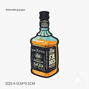 1pcs PVC Waterproof Sticker Bottle Pattern Decals for Computer Notebook Baggage Box Decorative Sticker Laptop Sticker 4.3*9.5cm