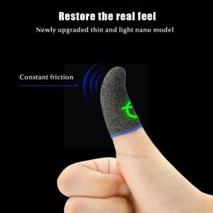 Gaming Finger Sleeve Breathable Luminous Fingertips Half-finger For PUBG Games Glove Mobile Anti-sweat Fiber Carbon Screen T8U5