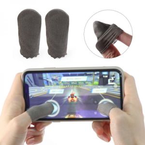 1 Pair Breathable Game Controller Finger Cover Sweat Proof Gaming Finger Gloves Non-Scratch Sleeve Sensitive Mobile Touch