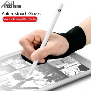 PINZHENG Anti Mistouch Painting Gloves 2‑Finger Painting Gloves Sketch Writing Electronic Screen Anti Mistouch Fouling Sweat