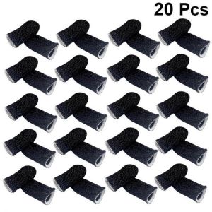 20 Pcs Finger Sleeve Screen Touch Breathable Game Finger Cover Elastic Soft Finger Cot Anti-Sweat Thumb Protector For Phone