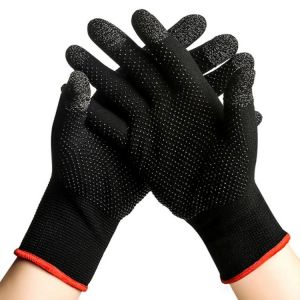 2pcs Hand Cover Game Controller for PUBG Sweat Proof Non-Scratch Sensitive Touch Screen Gaming Finger Thumb Sleeve Gloves