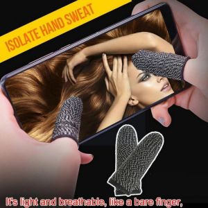 2pcs Finger Sleeves Prevent Slow Response Slipperiness Thumbs Gloves Phone Pubg Gaming Mobile Screen Professional R9e6