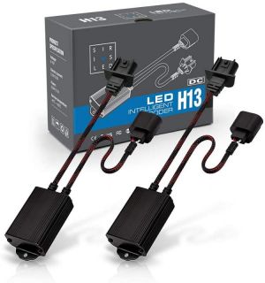 SIRIUSLED H13 LED Canbus Decoder fix Headlight bulb on and off flickering problem adapter size pack of 2
