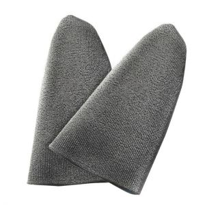 1Pair Sweat Proof Fiber Finger Cover Breathable Gaming Finger Gloves Game Sleeve R9UA
