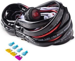 MICTUNING MIC-B1002 LED Light Bar Wiring Harness, Fuse 40A Relay On-off Waterproof Switch