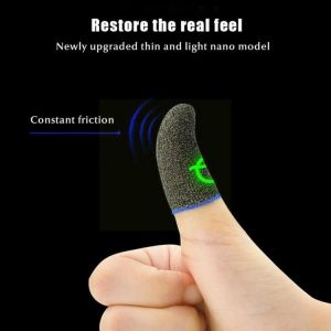 Gaming Finger Sleeve Breathable Luminous Fingertips Screen Carbon Mobile Half-finger Glove Fiber Games Anti-sweat For PUBG V2M7