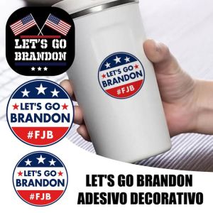 10Pcs LET'S GO BRANDON Stickers for Water Bottles Cute Waterproof Stickers Decals Psychedelic Laptop Stickers for Kids