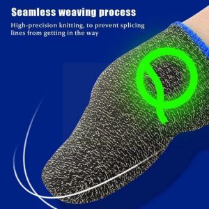 Gaming Finger Sleeve Breathable Luminous Fingertips Mobile Carbon Fiber Screen Games Glove Anti-sweat For PUBG Half-finger V2G9