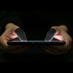 1 Pair Beehive Sleep-proof Sweat-proof Professional Screen Thumbs Finger Sleeve for PUBG Mobile Phone Game Gaming Gloves