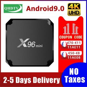 X96 Mini QHDTV Android 9.0 Smart TV Box 4K Amlogic S905W Quad Core 1G 8G 2G 16G TV Box 2.4G Wifi X96mini QHDTV Set Top Box