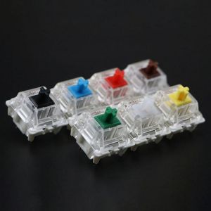 Gateron switch 5 pin transparent case blue red black brown green white yellow switches mechanical keyboard cherry mx compatible