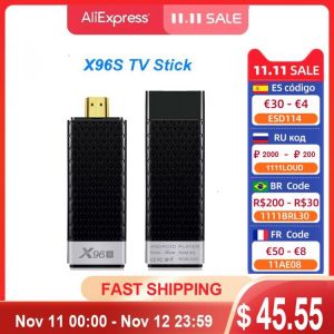 TV Stick Android 9.0 X96S 4GB 32GB Amlogic S905Y2 Quad Core 4K 2.4G 5G Dual Wifi BT 4.2 1080P Stick TV X96 Android Box 2GB 16GB