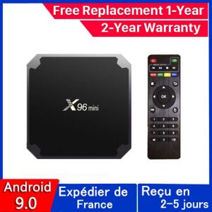 Best x96 Mini iptv Box android 9.0 tv Box x96 Amlogic S905W 1G 8G 2G 16G smart ip tv Set Top Box Ship From France