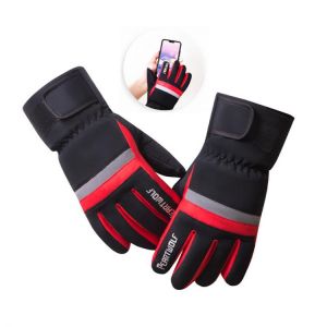 Touch Gloves for Phone Tablet Men Waterproof Anti-cold Wind-proof Outdoor Sports Riding Velvet Thickened Wristbands Ski Glove