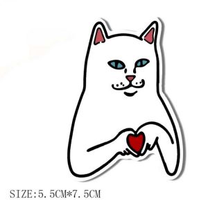 1pcs Funny Cat Stickers Personality Suitcase Sticker PVC Waterproof Decals For Computer,Luggage Box,Phone,Notebook 5.5*7.5cm