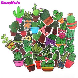36pcs/set Cactus Sticker Waterproof Mobile Phone Car Label Decoration Stationery Sticker DIY Diary Album Toy Sticker R506