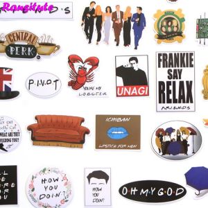 R203 36pcs/set Friends Waterproof Fun Sticker Toy Luggage Sticker Motorcycle And Luggage Notebook Sticker