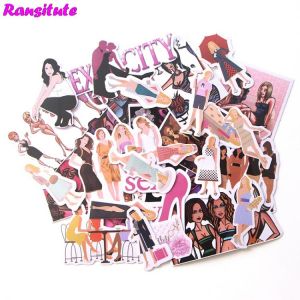 R276 22pcs/set Women And The City PVC Waterproof Fun Sticker Toy Luggage Sticker Motorcycle And Suitcase Notebook Sticker