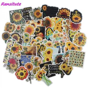 Ransitute R1564 45pcs/set Sunflower You Are My Sunshine Scrapbooking Stickers For Guitar Laptop Luggage Car Fridge