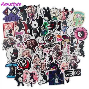 Ransitute R1569 51pcs/set Anime Creative Badges Stickers DIY Decorative Stickers For DIY PC Wall Notebook Phone Case