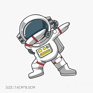 Cartoon Cosmonaut Pattern Sticker Waterproof Decals for Notebooks, Suitcases, Mobile Phones Decorative stickers 7.4*8.0cm