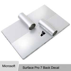 XSKN for Microsoft Surface Pro 7 Ultra Thin Pure Silver Back Sticker Decal Skin Protector