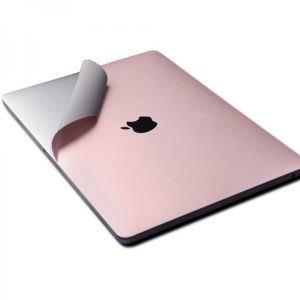 Premium A1707 Full-sized Body 4-in-1 Vinyl Protective Sticker Skin Decal for MacBook Pro 15 Inch A1707 with Touch ID Rose Gold