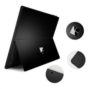 Protective Decal Sticker Protector Laptop Cover Skin for Microsoft New Surface Pro 6 (2018 Released) 12.3" Back Cover Black